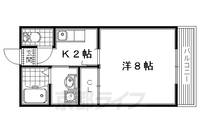 大阪府枚方市北山1丁目の賃貸アパートの間取り