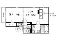 大阪府枚方市長尾元町4丁目の賃貸アパートの間取り