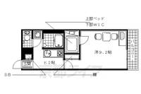レオパレスビューテラス草内308の間取り
