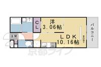 京都府京田辺市興戸東垣内の賃貸アパートの間取り