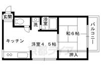 Uハイム中辻302の間取り