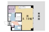 京都府京都市北区上賀茂松本町の賃貸マンションの間取り