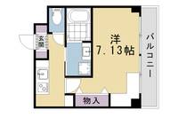 京都府京都市北区上賀茂松本町の賃貸マンションの間取り