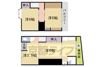 京都府京都市右京区嵯峨中通町(一戸建)の賃貸物件の間取り