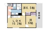 京都府京都市下京区吉文字町の賃貸マンションの間取り