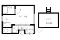 京都府京都市北区西賀茂中川上町の賃貸マンションの間取り