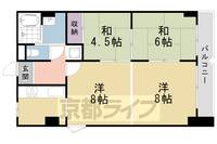京都府京都市中京区小結棚町の賃貸マンションの間取り