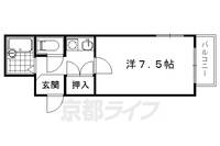 京都府京都市右京区西院乾町の賃貸マンションの間取り