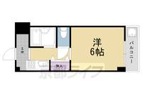 京都府京都市右京区太秦安井小山町の賃貸マンションの間取り