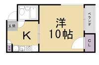 ドゥエル嵯峨の荘206の間取り