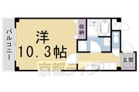 京都府京都市中京区西ノ京西月光町の賃貸アパートの間取り