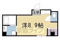 京都府京都市中京区壬生檜町の賃貸マンションの間取り