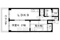 京都府京都市南区東寺町の賃貸マンションの間取り