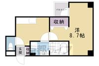 京都府京都市中京区等持寺町の賃貸マンションの間取り