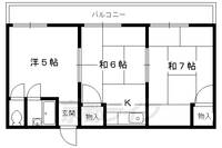 京都府京都市左京区修学院高部町の賃貸マンションの間取り