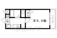 京都府京都市左京区田中西樋ノ口町の賃貸マンションの間取り