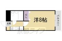 京都府京都市左京区田中大堰町の賃貸マンションの間取り