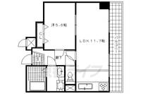 京都府京都市左京区北白川追分町の賃貸マンションの間取り