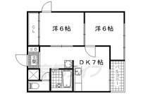 京都府京都市伏見区石田森東町の賃貸マンションの間取り