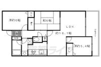 京都府京都市伏見区中島河原田町の賃貸マンションの間取り