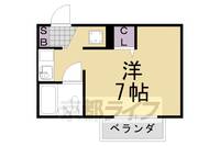 京都府京都市西京区下津林水掛町の賃貸アパートの間取り