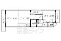 京都府京都市西京区桂木ノ下町の賃貸マンションの間取り