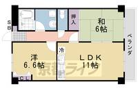 京都府京都市南区久世上久世町の賃貸マンションの間取り