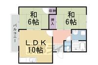 京都府京都市西京区山田出口町の賃貸アパートの間取り