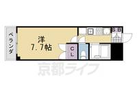 京都府京都市西京区松尾大利町の賃貸マンションの間取り