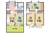 京都府京都市西京区大枝南福西町1丁目(一戸建)の賃貸物件の間取り