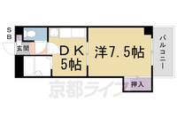 京都府京都市右京区西院西貝川町の賃貸マンションの間取り