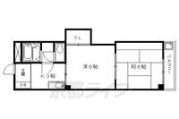 京都府京都市東山区本町6丁目の賃貸マンションの間取り