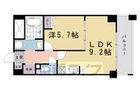 京都府京都市南区東九条松田町の賃貸マンションの間取り