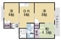 京都府京都市北区小松原北町の賃貸アパートの間取り