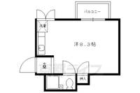京都府京都市左京区下鴨宮河町の賃貸マンションの間取り
