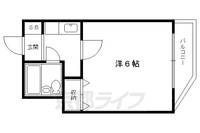 京都府京都市北区大宮中林町の賃貸マンションの間取り