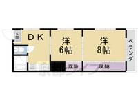 京都府京都市北区紫野西野町の賃貸マンションの間取り