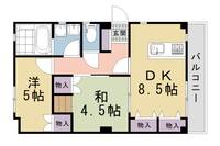 京都府京都市北区上賀茂中山町の賃貸マンションの間取り