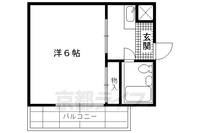 京都府京都市北区西賀茂蟹ケ坂町の賃貸アパートの間取り