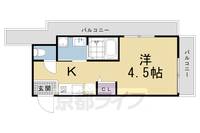京都府京都市東山区本町12丁目の賃貸マンションの間取り