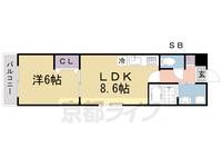 京都府京都市伏見区淀新町の賃貸マンションの間取り