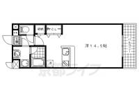 京都府京都市山科区竹鼻西ノ口町の賃貸マンションの間取り