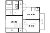 京都府京都市左京区岩倉三宅町の賃貸アパートの間取り
