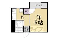 京都府京都市右京区嵯峨朝日町の賃貸マンションの間取り