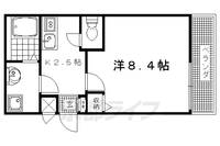 京都府京都市下京区西七条北衣田町の賃貸マンションの間取り