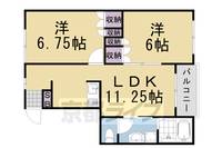 エミネンス亀岡H棟101の間取り