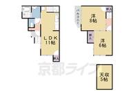 京都府京都市西京区桂稲荷山町(一戸建)の賃貸物件の間取り