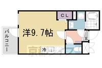 京都府京都市山科区大宅沢町の賃貸マンションの間取り