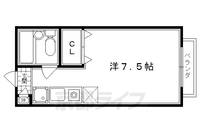 京都府京都市伏見区深草キトロ町の賃貸アパートの間取り