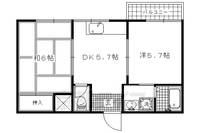 京都府京都市北区上賀茂山本町の賃貸マンションの間取り